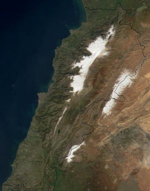 Il Libano dallo spazio.