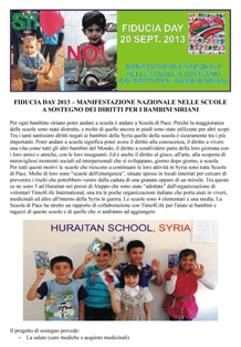 Le scuole italiane con i bambini della Siria